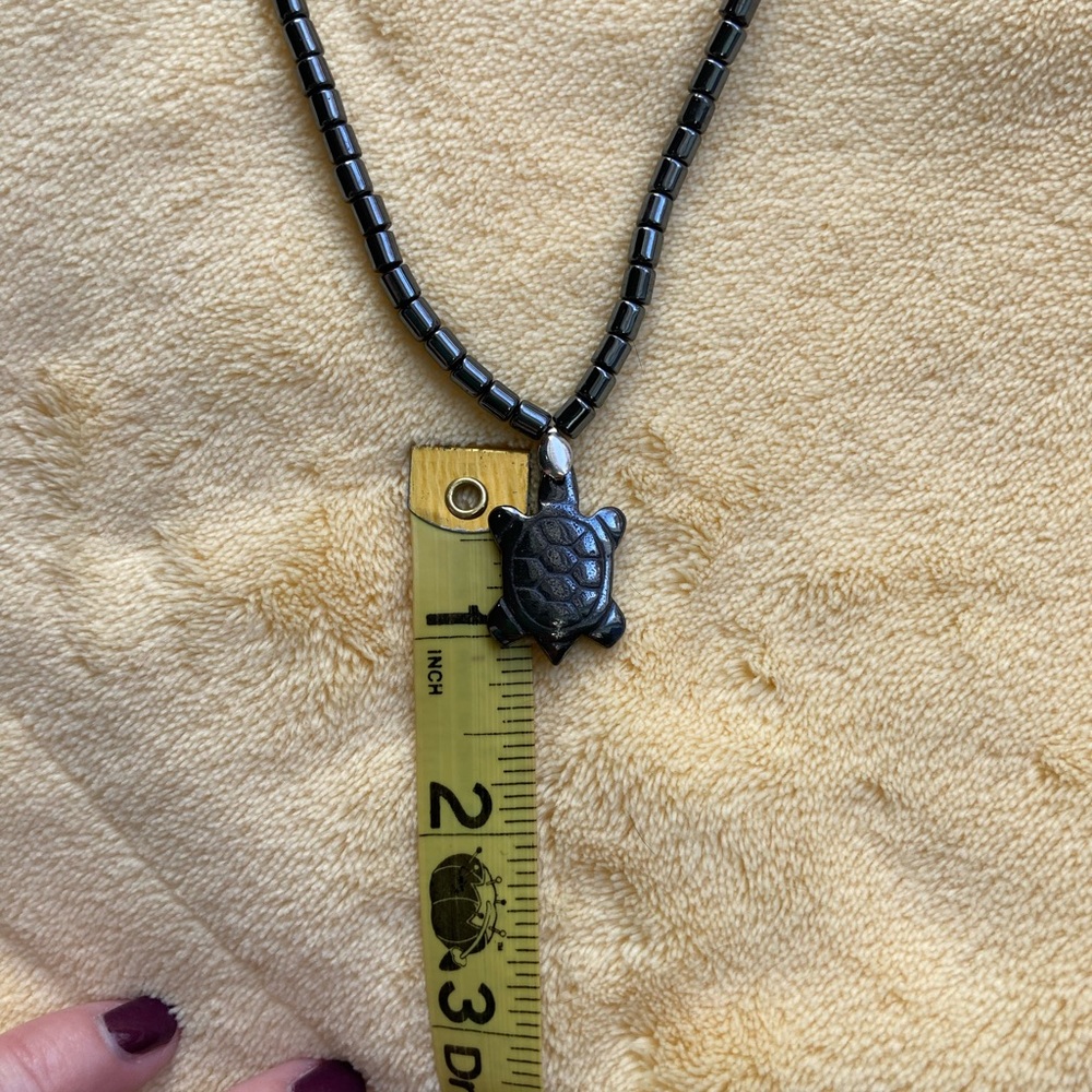 Host Pick Hematite Turtle Necklace - image 6